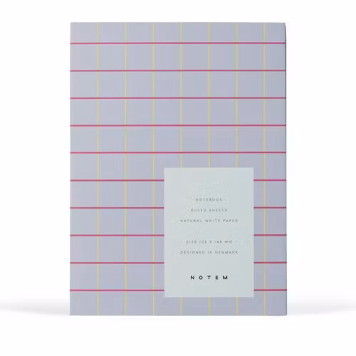 NOTEM Uma Notebook Small - Lavender Check