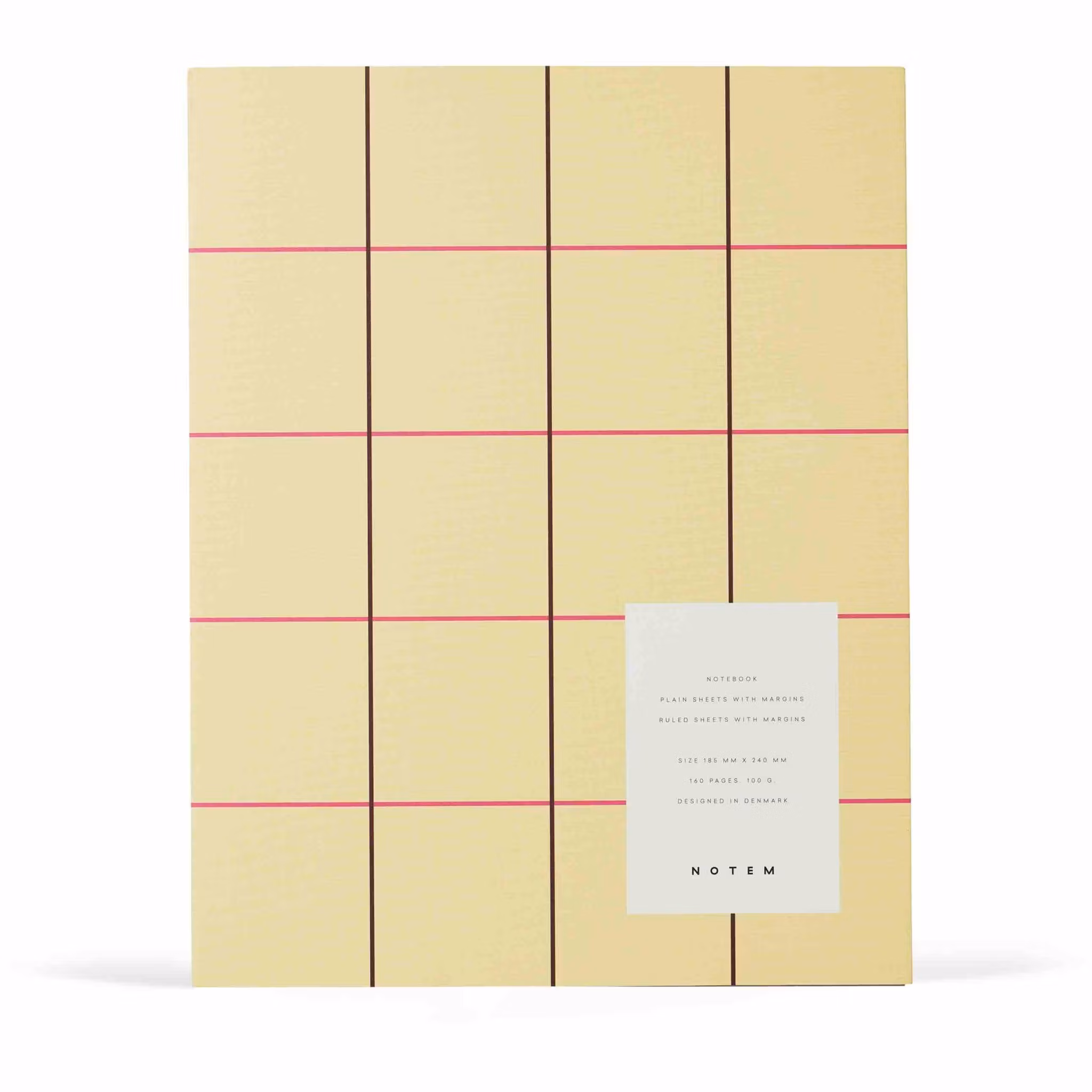 NOTEM Uma Notebook Large - Yellow Check