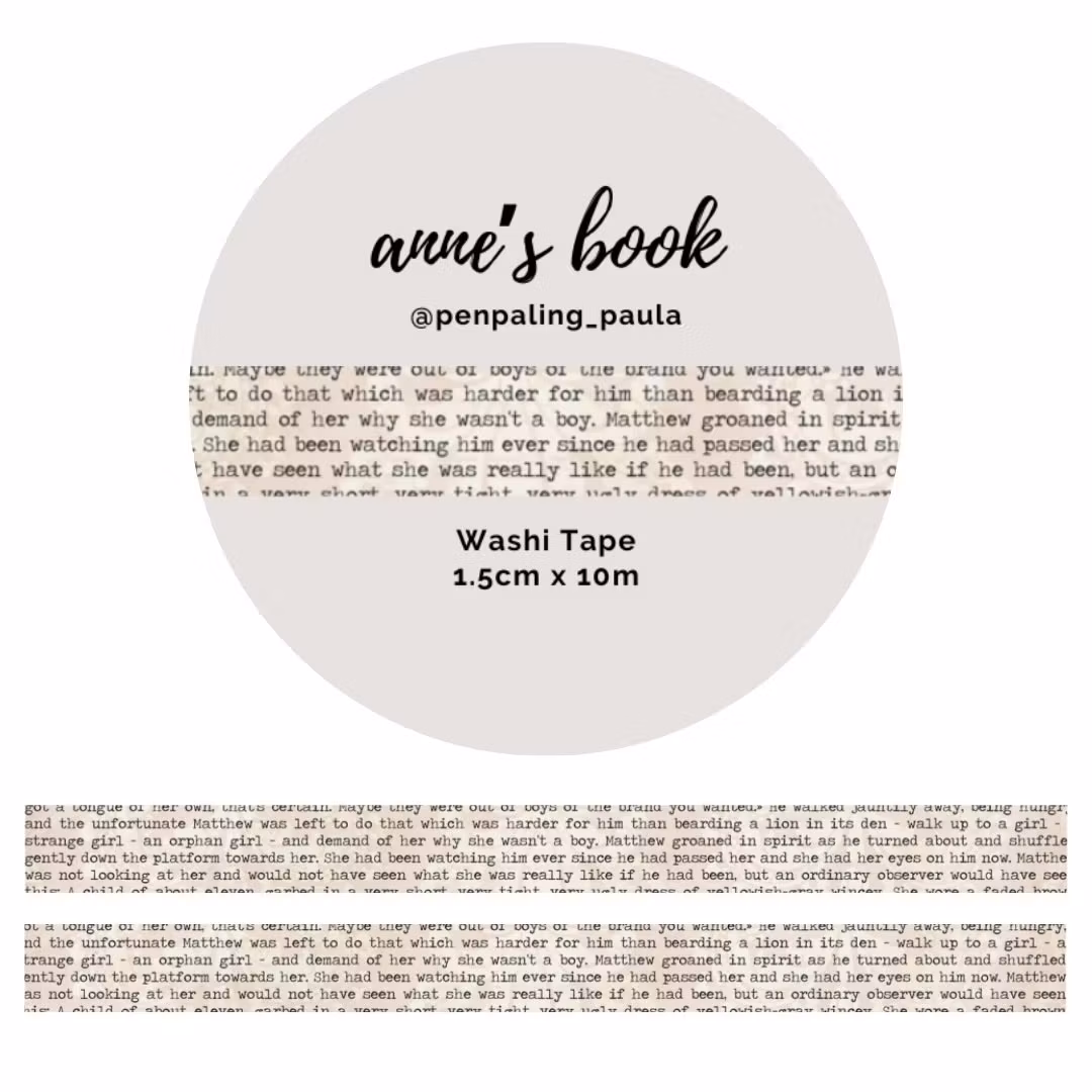 Washi Tape Penpaling Paula - Anne's Book 15 mm