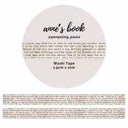 Washi Tape Penpaling Paula - Anne's Book 15 mm