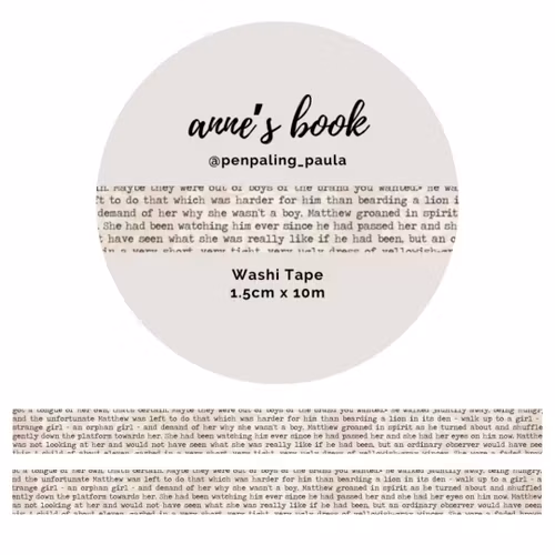 Washi Tape Penpaling Paula - Anne's Book 15 mm