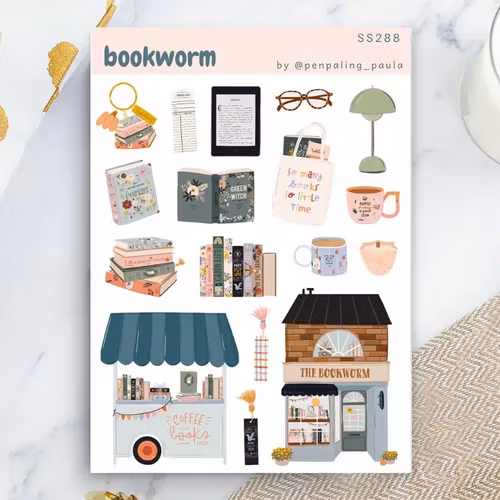 Stickers Penpaling Paula - Bookworm