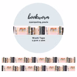 Washi Tape Penpaling Paula - Bookworm 15 mm