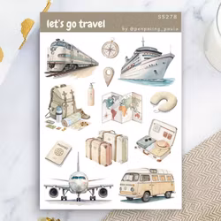 Stickers Penpaling Paula - Let's Go Traveling
