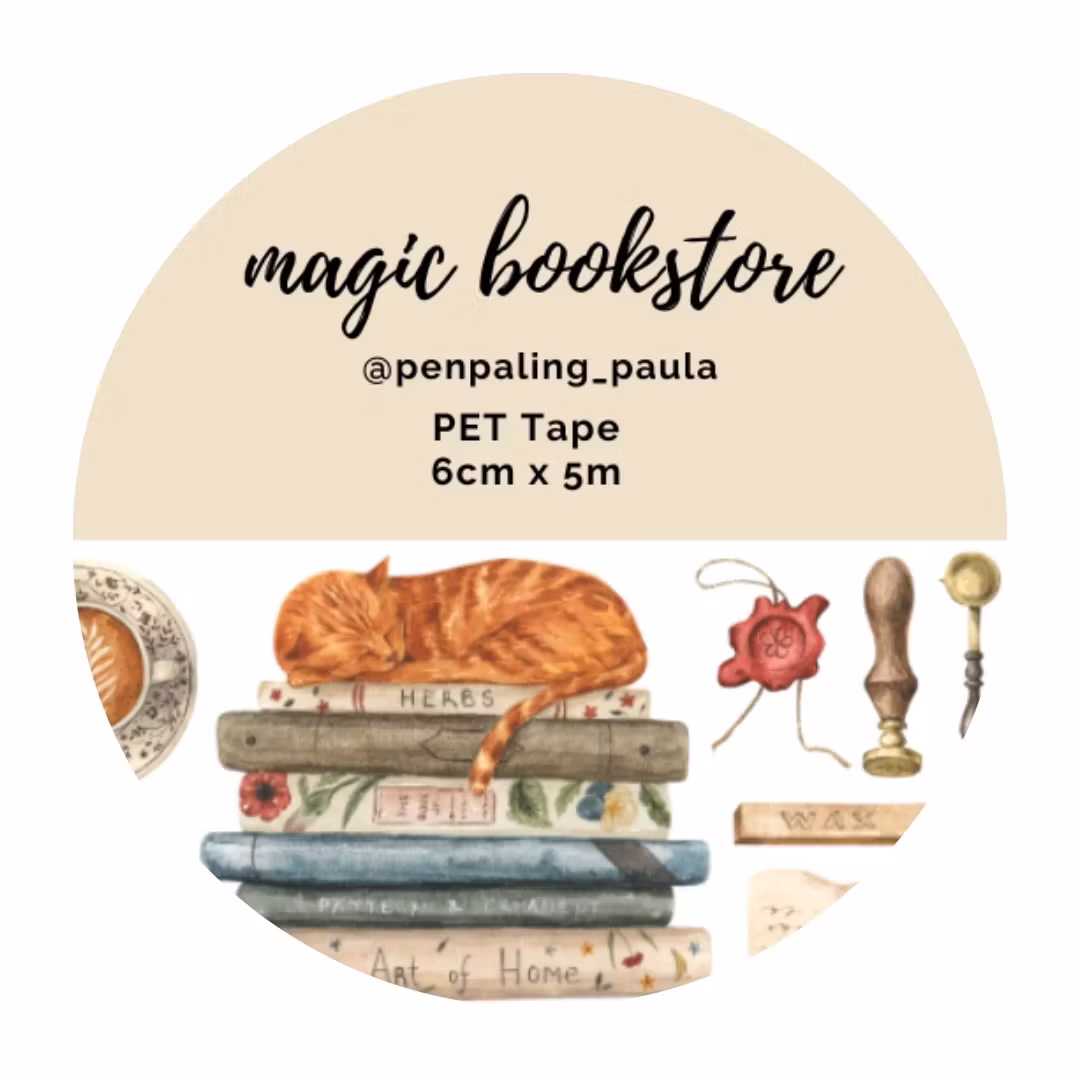 Penpaling Paula PET Tape (Pre-Cut) - Magic Bookstore 60 mm