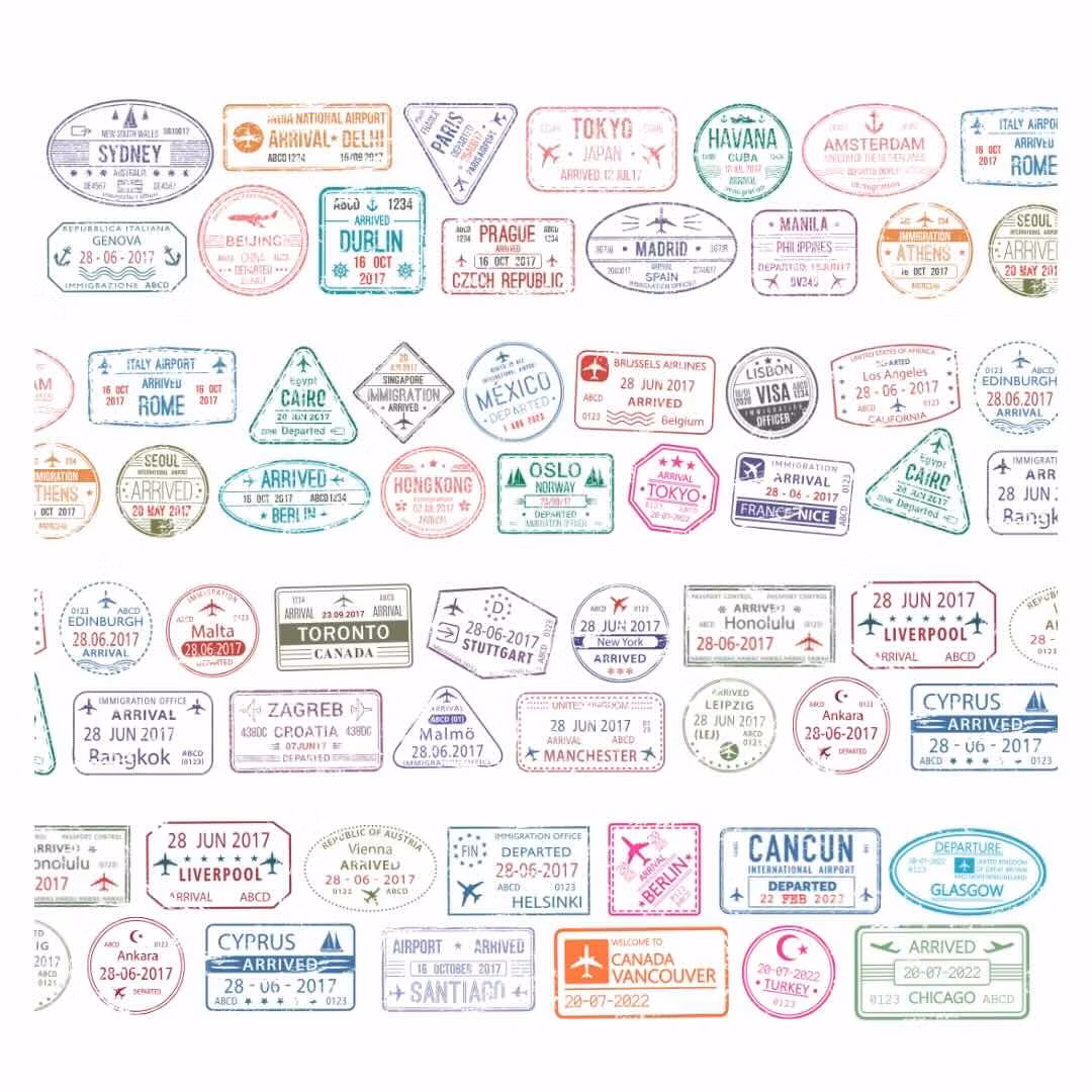 Penpaling Paula PET Tape (Pre-Cut) - Passport Stamps 60 mm