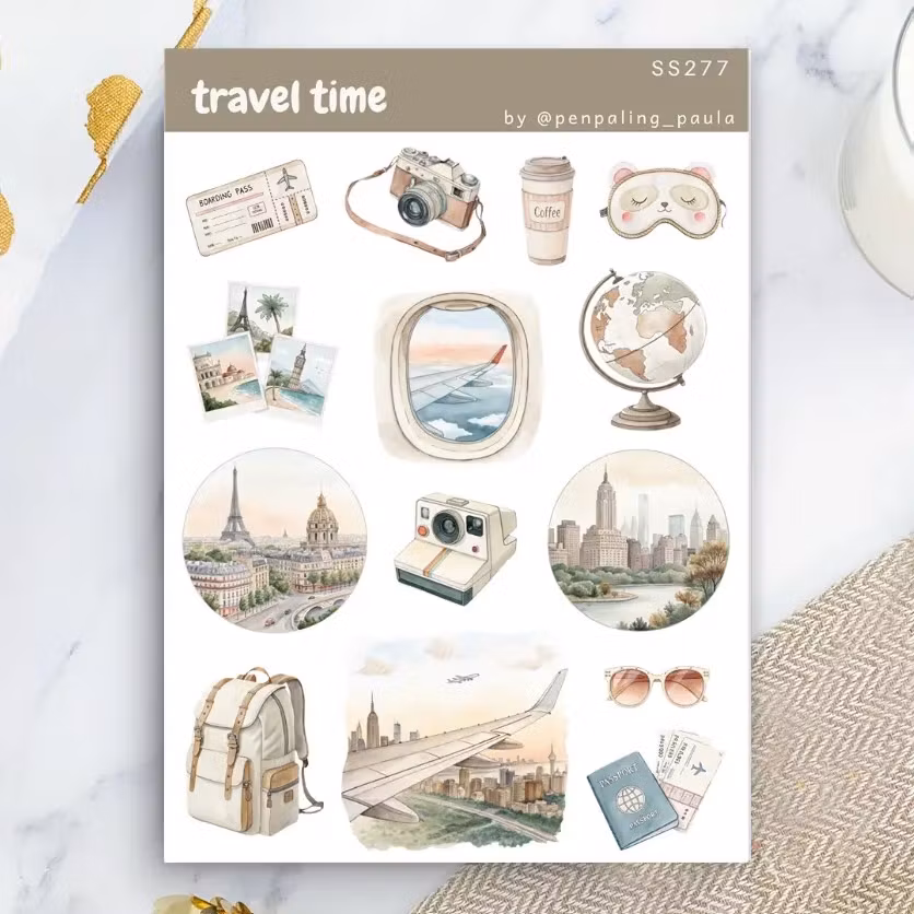 Stickers Penpaling Paula - Travel Time