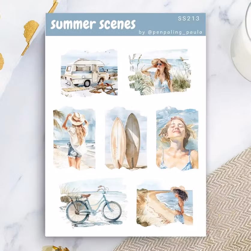 Stickers Penpaling Paula - Summer Scenes