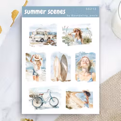 Stickers Penpaling Paula - Summer Scenes
