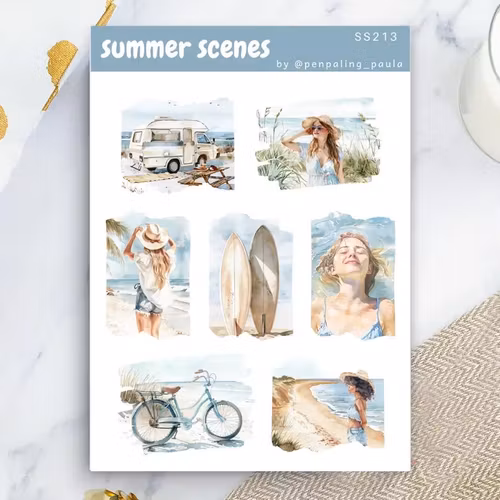Stickers Penpaling Paula - Summer Scenes
