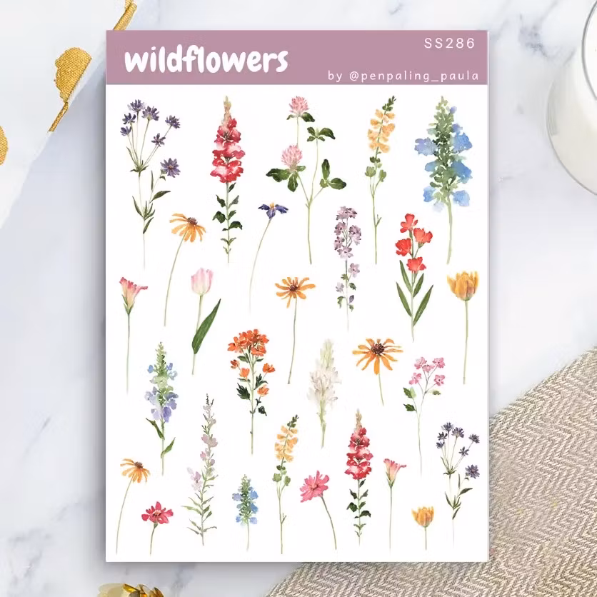 Stickers Penpaling Paula - Wildflowers