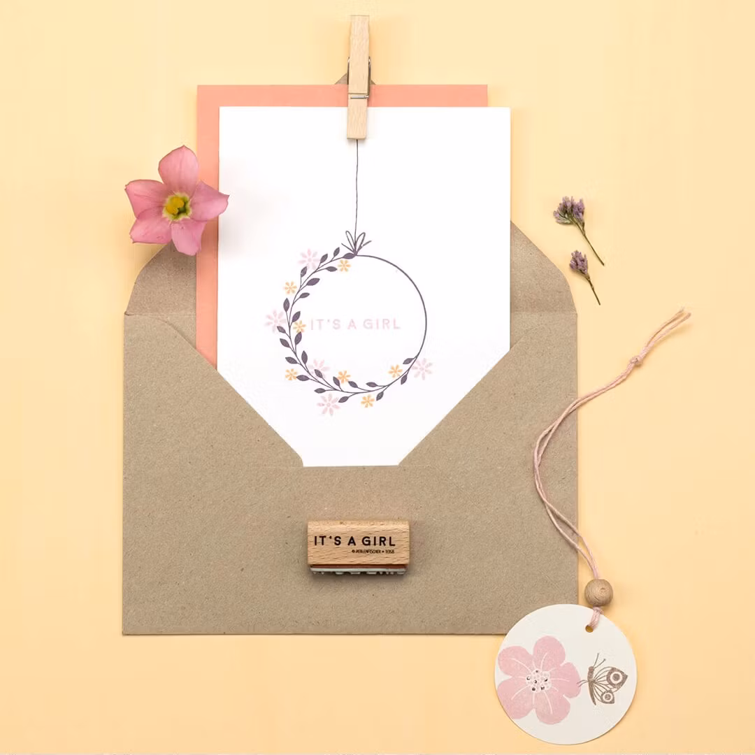 Stamp Perlenfischer - Leaf wreath