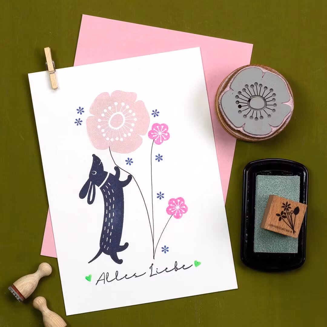 Stamp Perlenfischer - Dachshund
