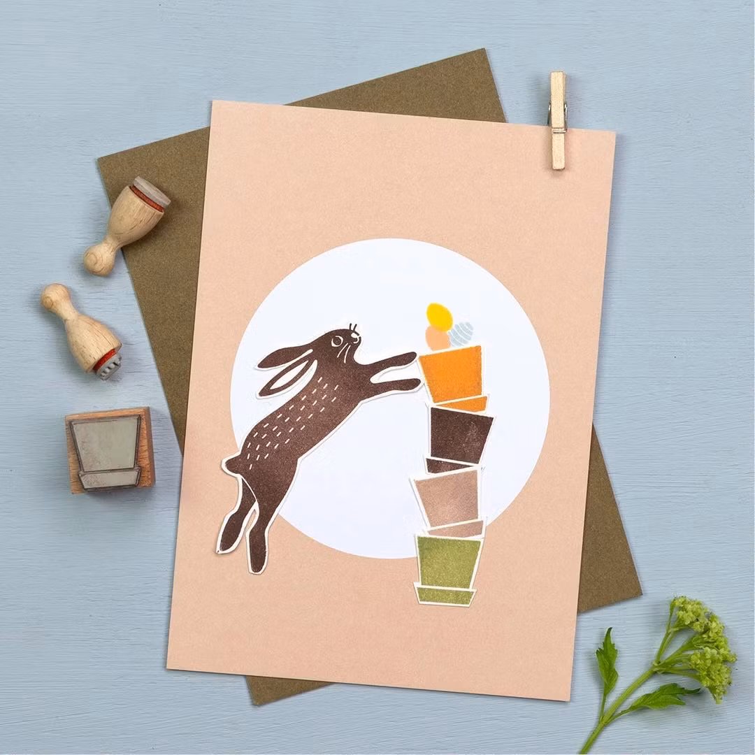 Stamp Perlenfischer - Jumping hare