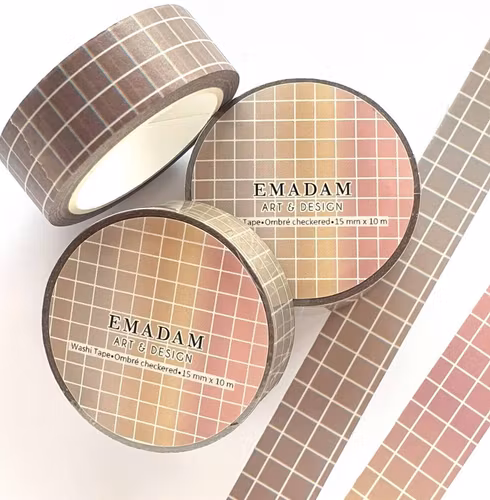 Washi Tape Emadam - Ombre Checkered 15 mm