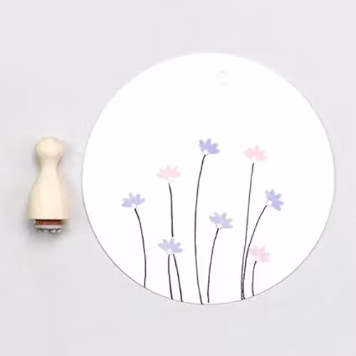 Stämpel Perlenfischer - Halv blomma mini