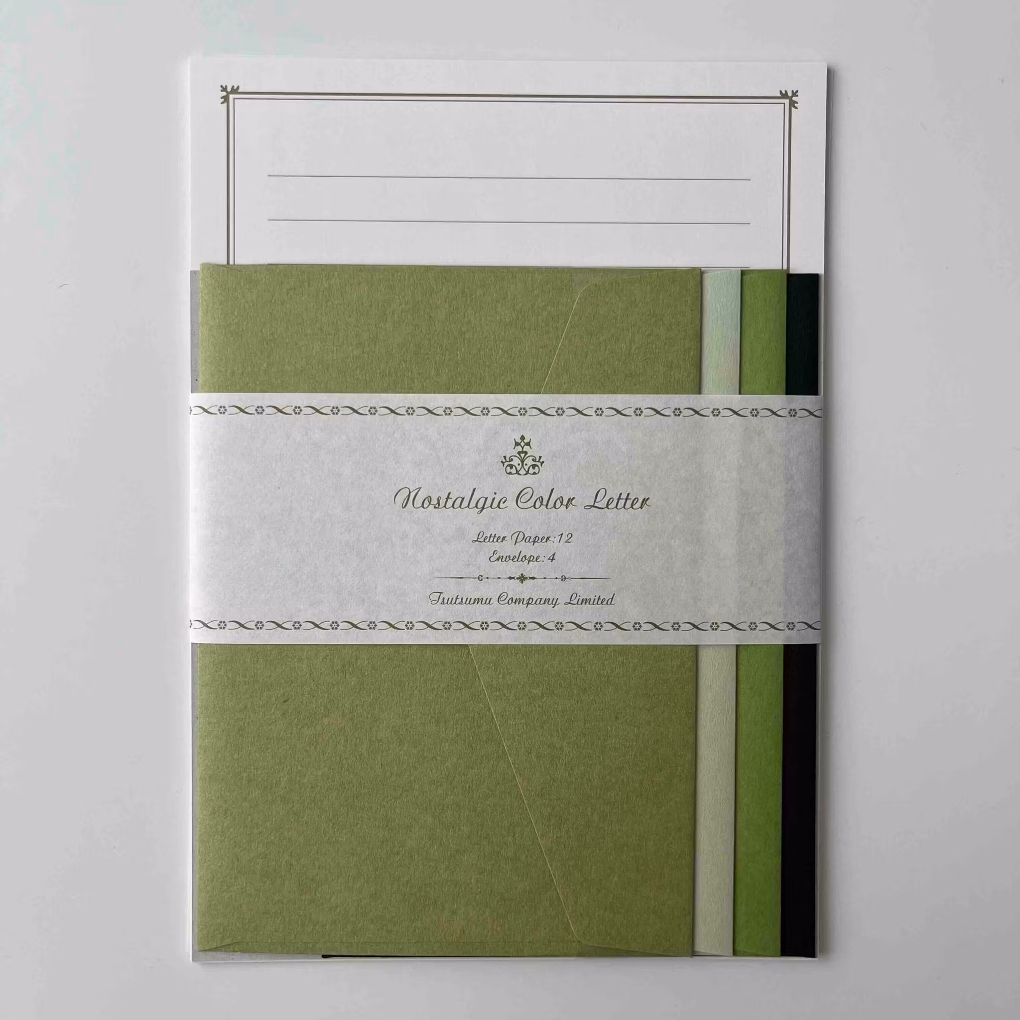 Brevpapper Tsutsumu Company - Nostalgic Color Green