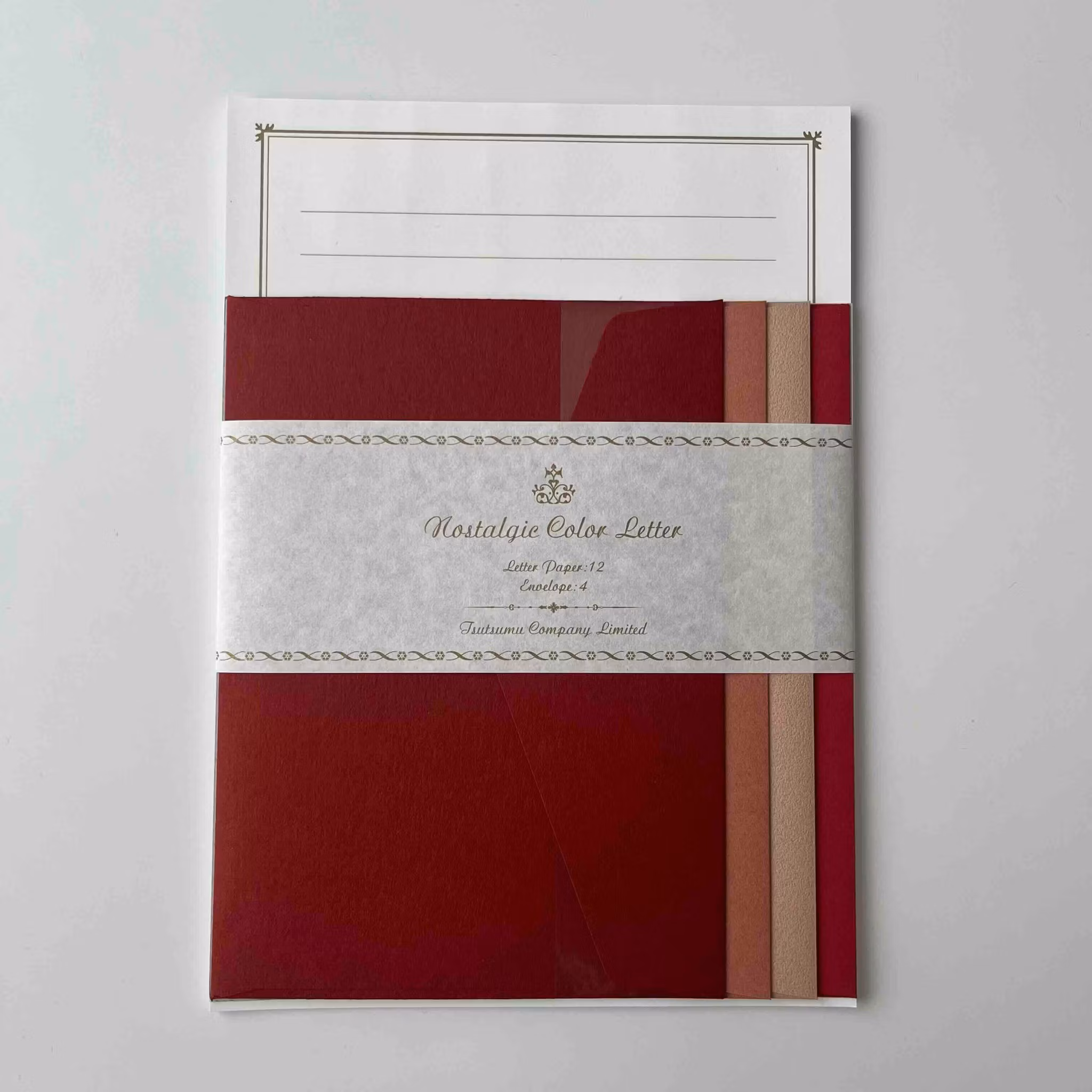 Brevpapper Tsutsumu Company - Nostalgic Color Wine Red
