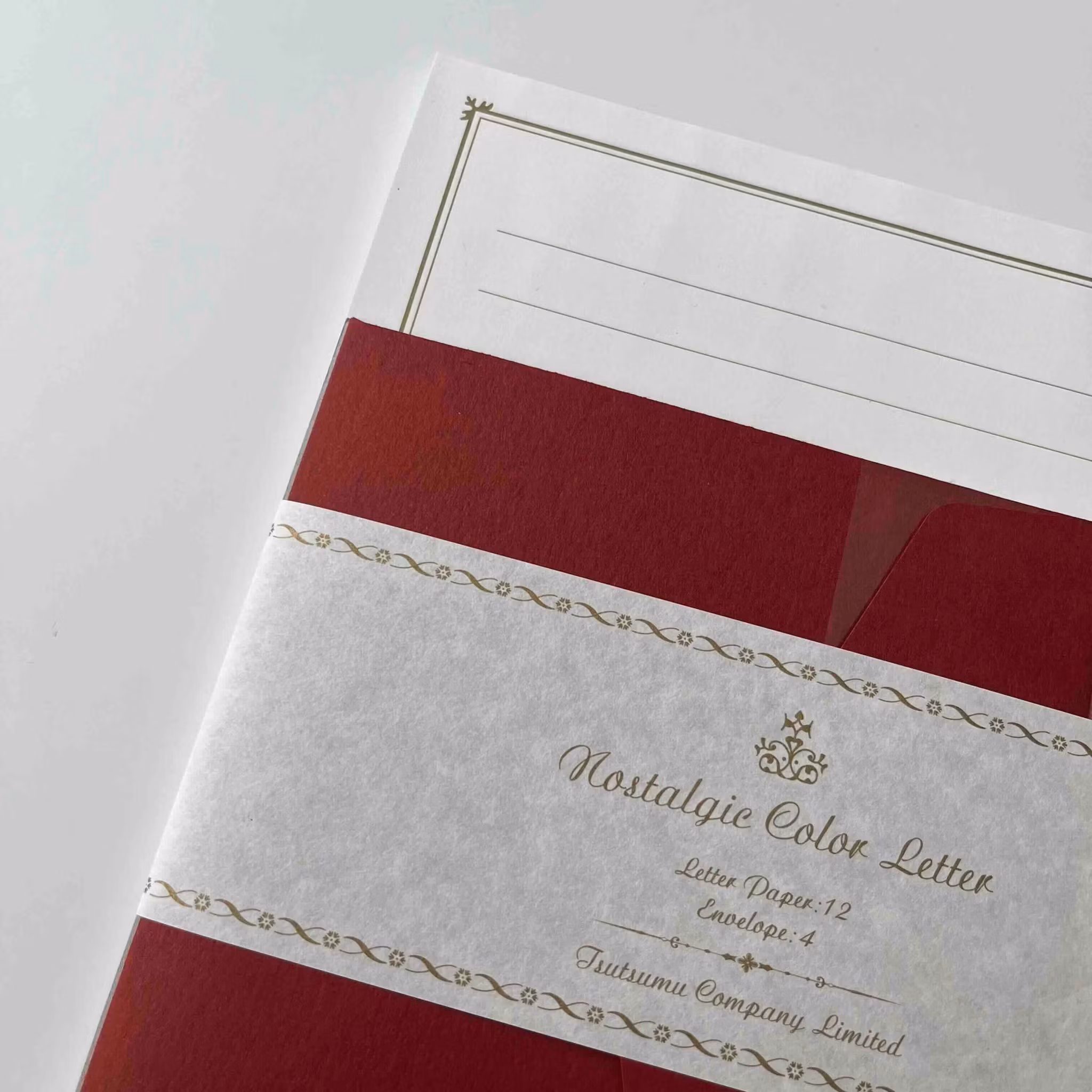 Brevpapper Tsutsumu Company - Nostalgic Color Wine Red