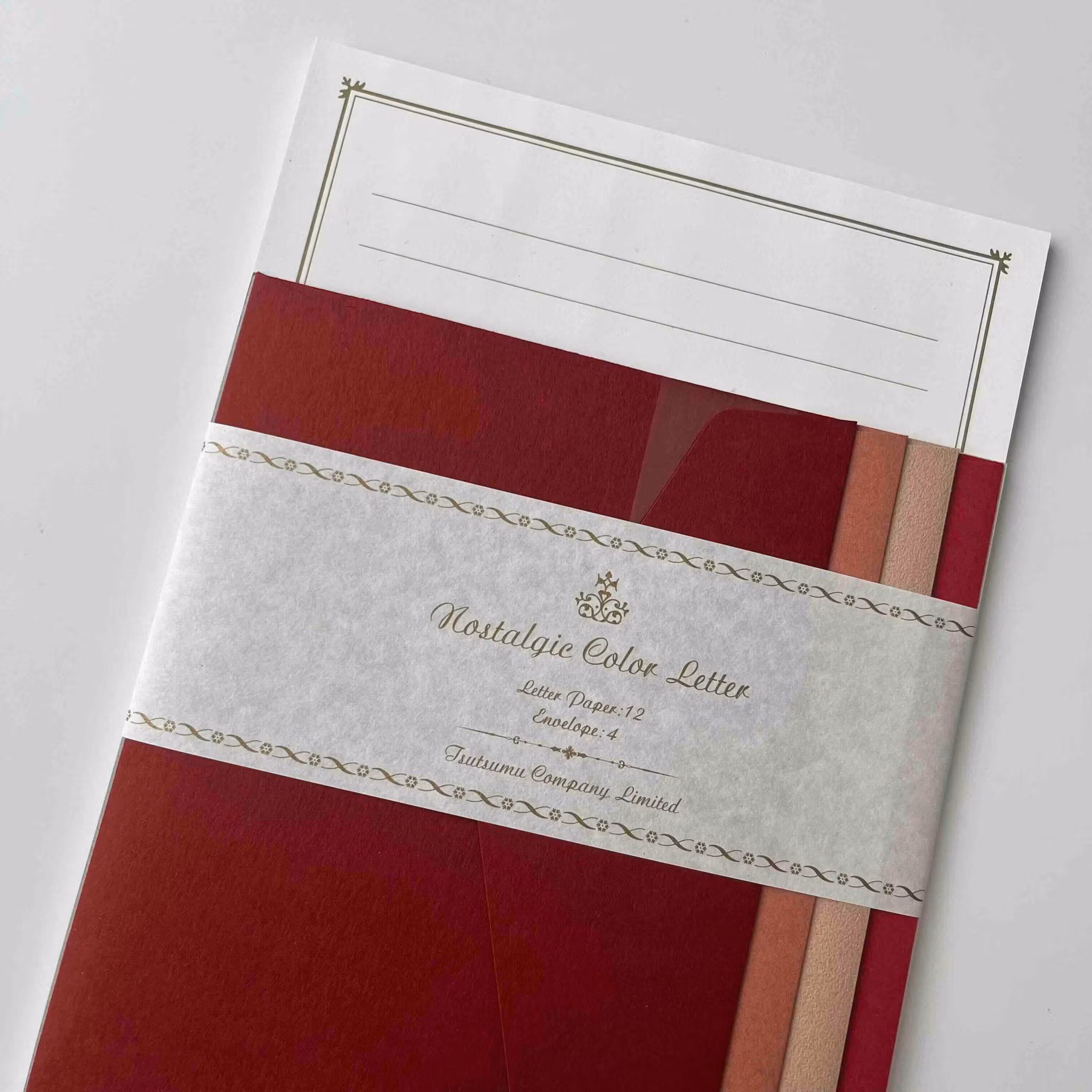 Brevpapper Tsutsumu Company - Nostalgic Color Wine Red