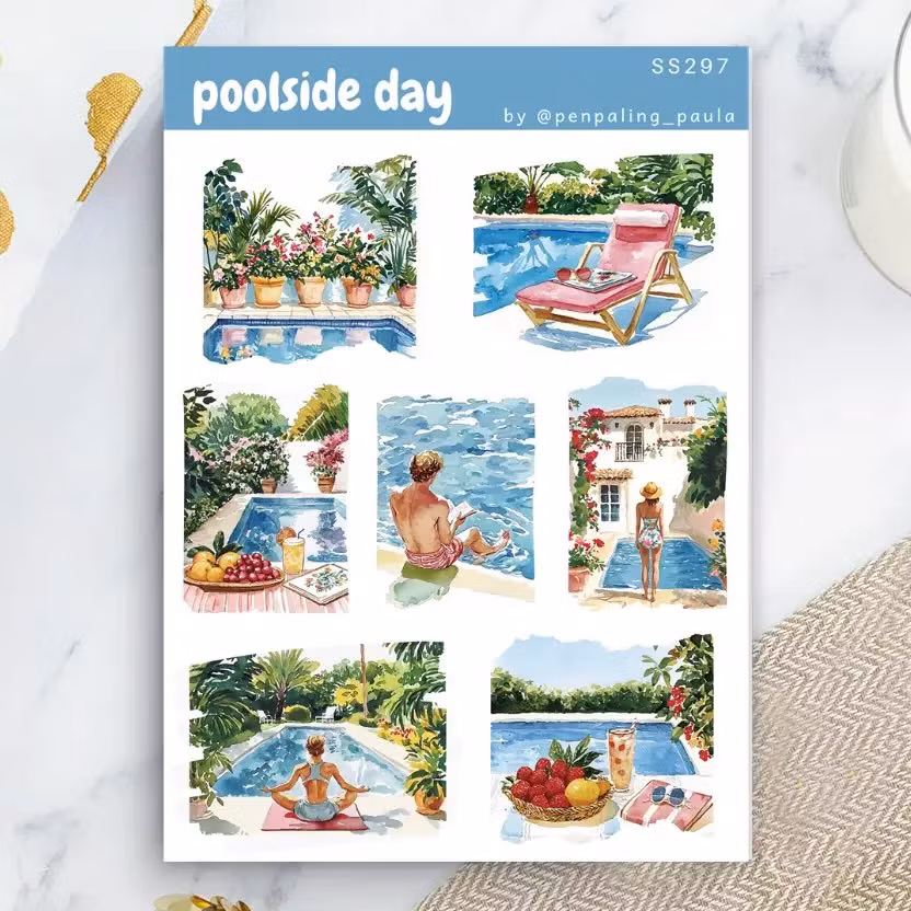 Stickers Penpaling Paula - Poolside Day