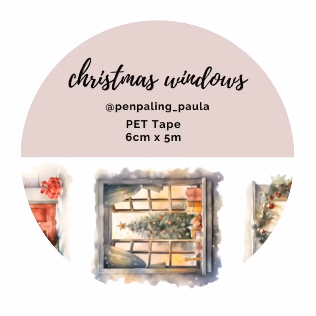 Penpaling Paula PET Tape (Pre-Cut) - Christmas Windows 60 mm