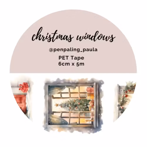 Penpaling Paula PET Tape (Pre-Cut) - Christmas Windows 60 mm