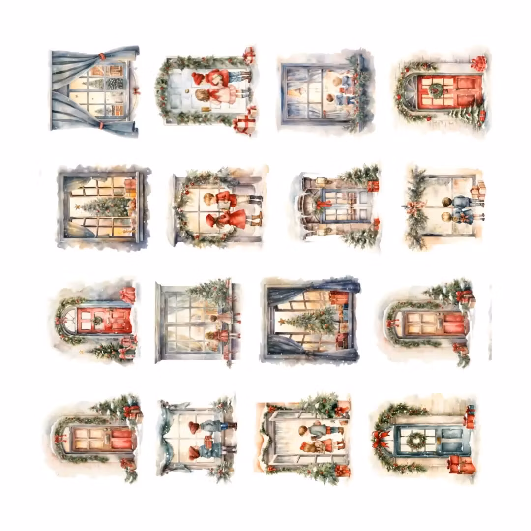 Penpaling Paula PET Tape (Pre-Cut) - Christmas Windows 60 mm