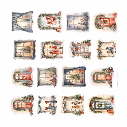 Penpaling Paula PET Tape (Pre-Cut) - Christmas Windows 60 mm
