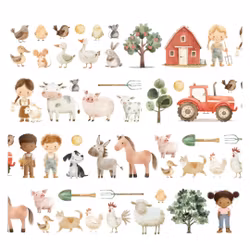 Penpaling Paula PET Tape (Pre-Cut) - On the Farm 60 mm