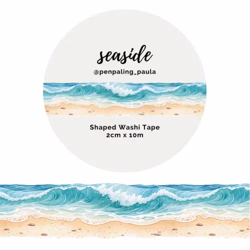 Washi Tape Penpaling Paula - Seaside (Shaped) 20 mm