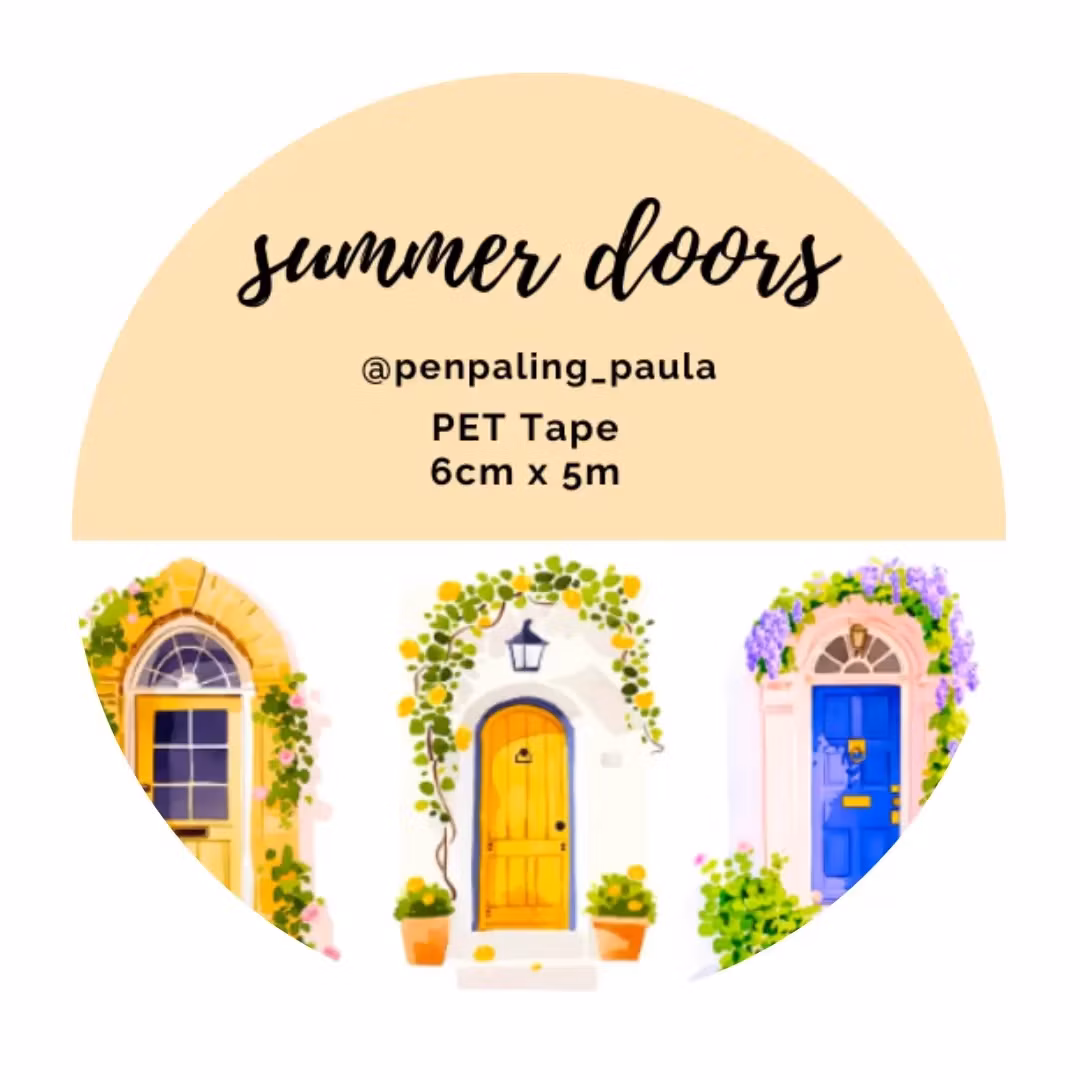 Penpaling Paula PET Tape (Pre-Cut) - Summer Doors 60 mm