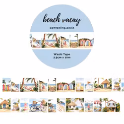 Washi Tape Penpaling Paula - Beach Vacay 25 mm