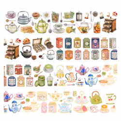 Penpaling Paula PET Tape (Pre-Cut) - Tea Lover 60 mm