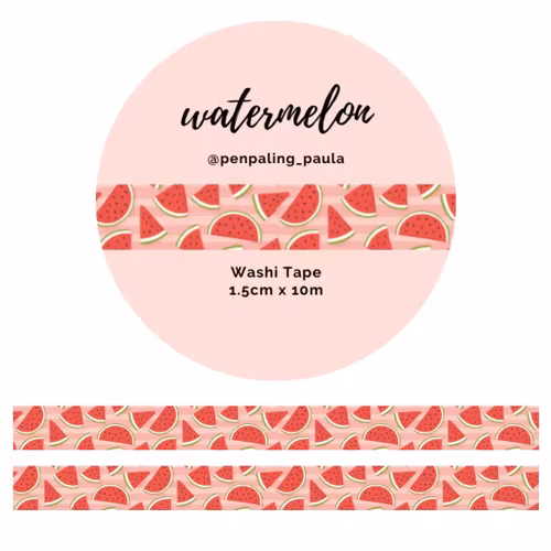 Washi Tape Penpaling Paula - Watermelon 15 mm
