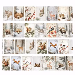 Penpaling Paula PET Tape (Pre-Cut) - Winter Woodland 60 mm