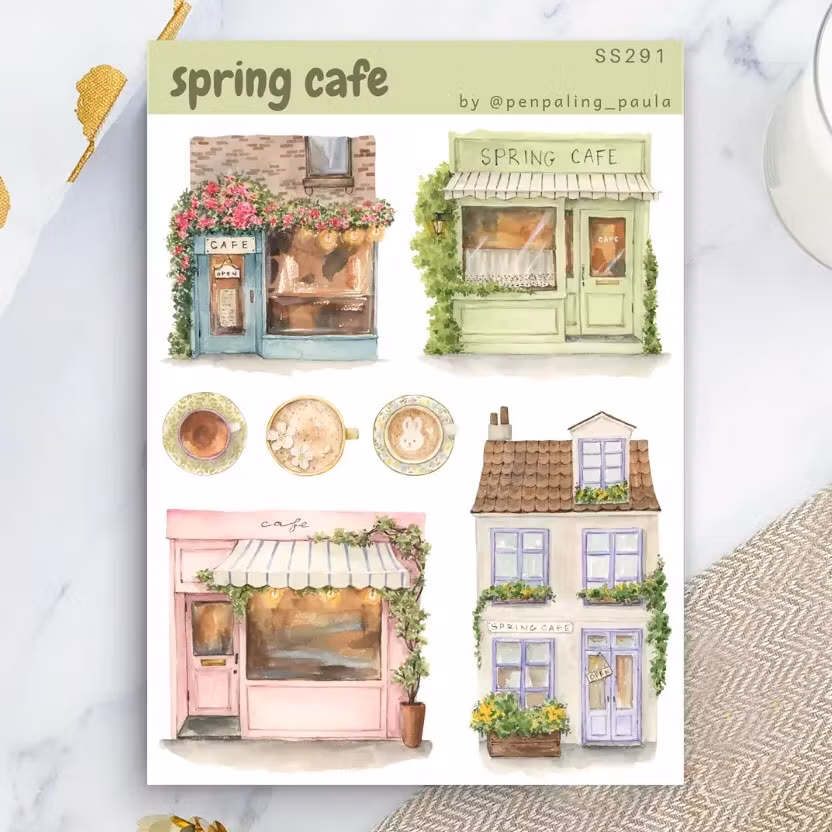 Stickers Penpaling Paula - Spring Cafe