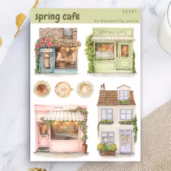 Stickers Penpaling Paula - Spring Cafe