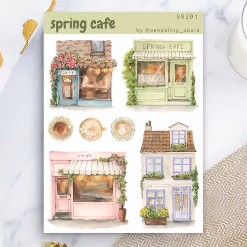 Stickers Penpaling Paula - Spring Cafe