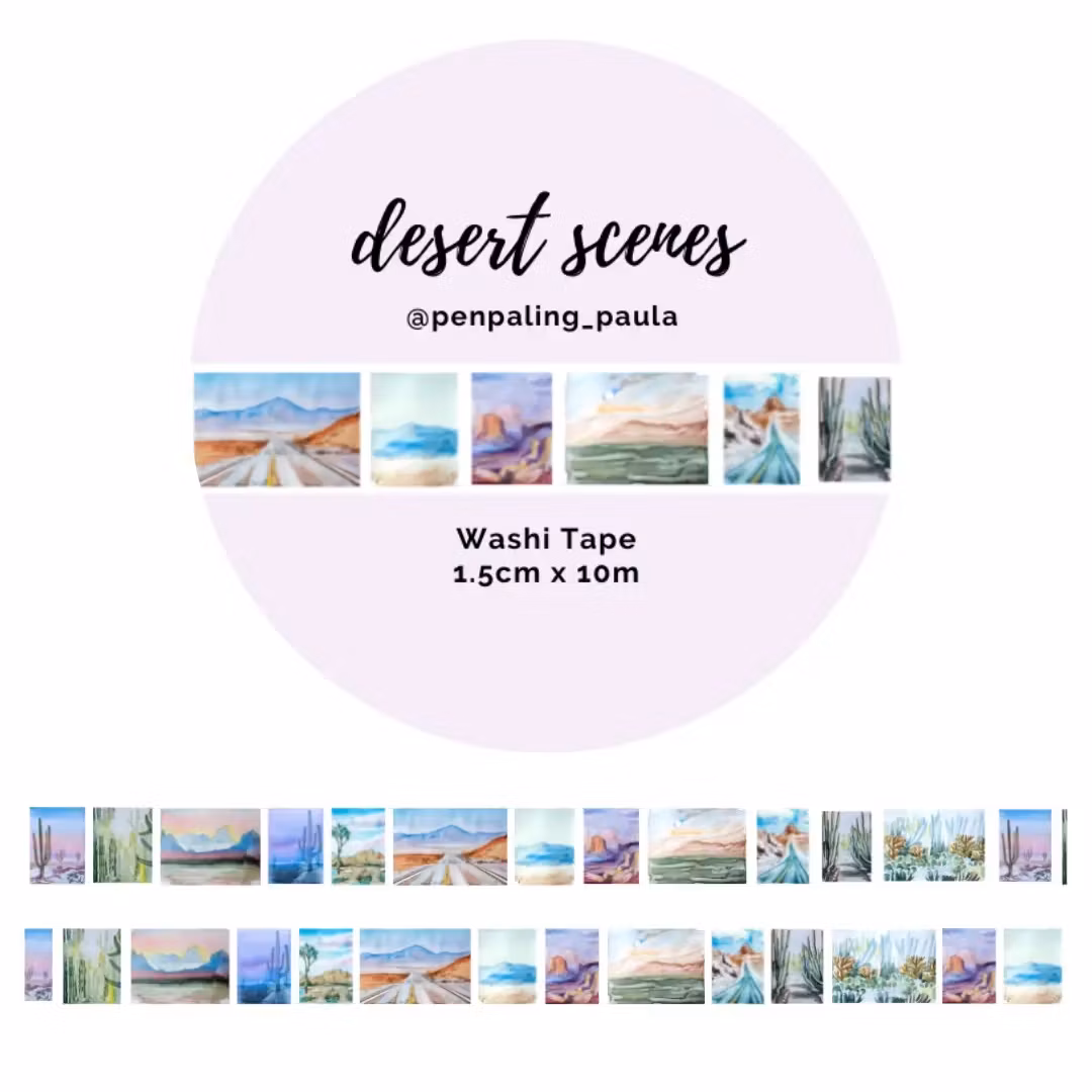 Washi Tape Penpaling Paula - Desert Scenes 15 mm