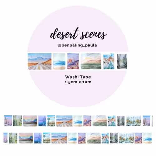 Washi Tape Penpaling Paula - Desert Scenes 15 mm