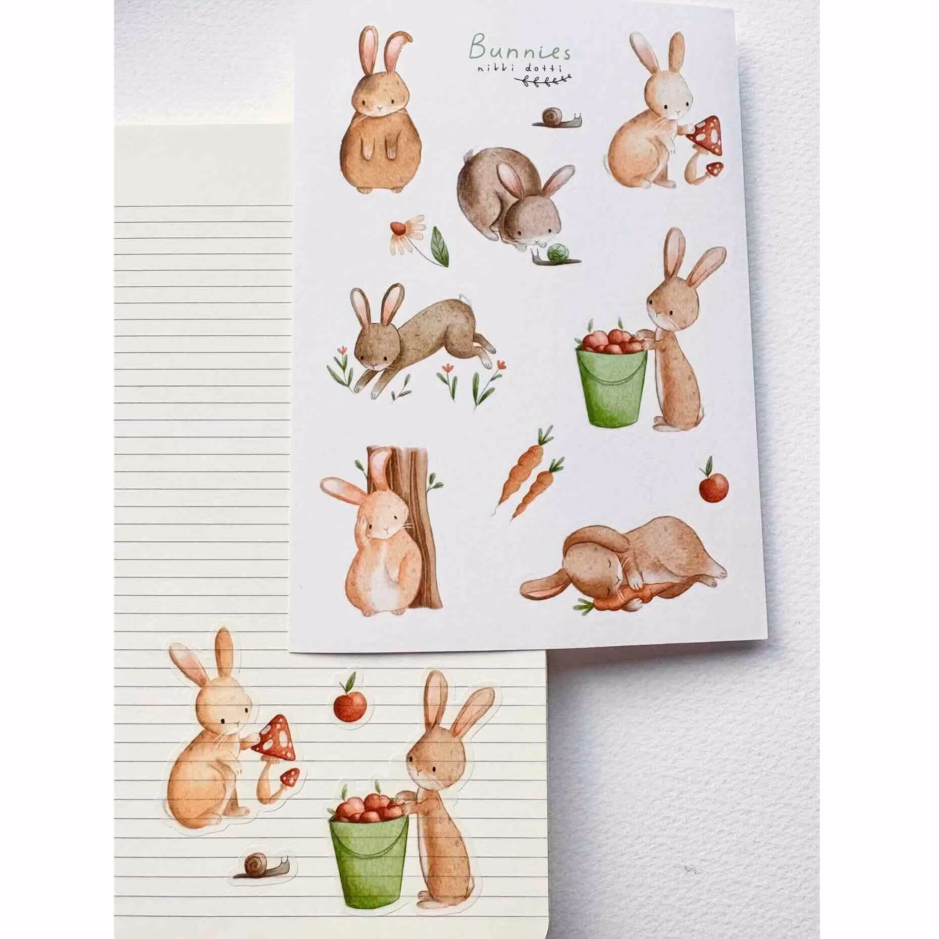 Washi Stickers Nikki Dotti - Bunnies