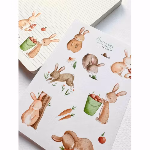 Washi Stickers Nikki Dotti - Bunnies