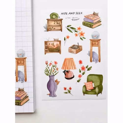 Washi Stickers Nikki Dotti - Hide and Seek