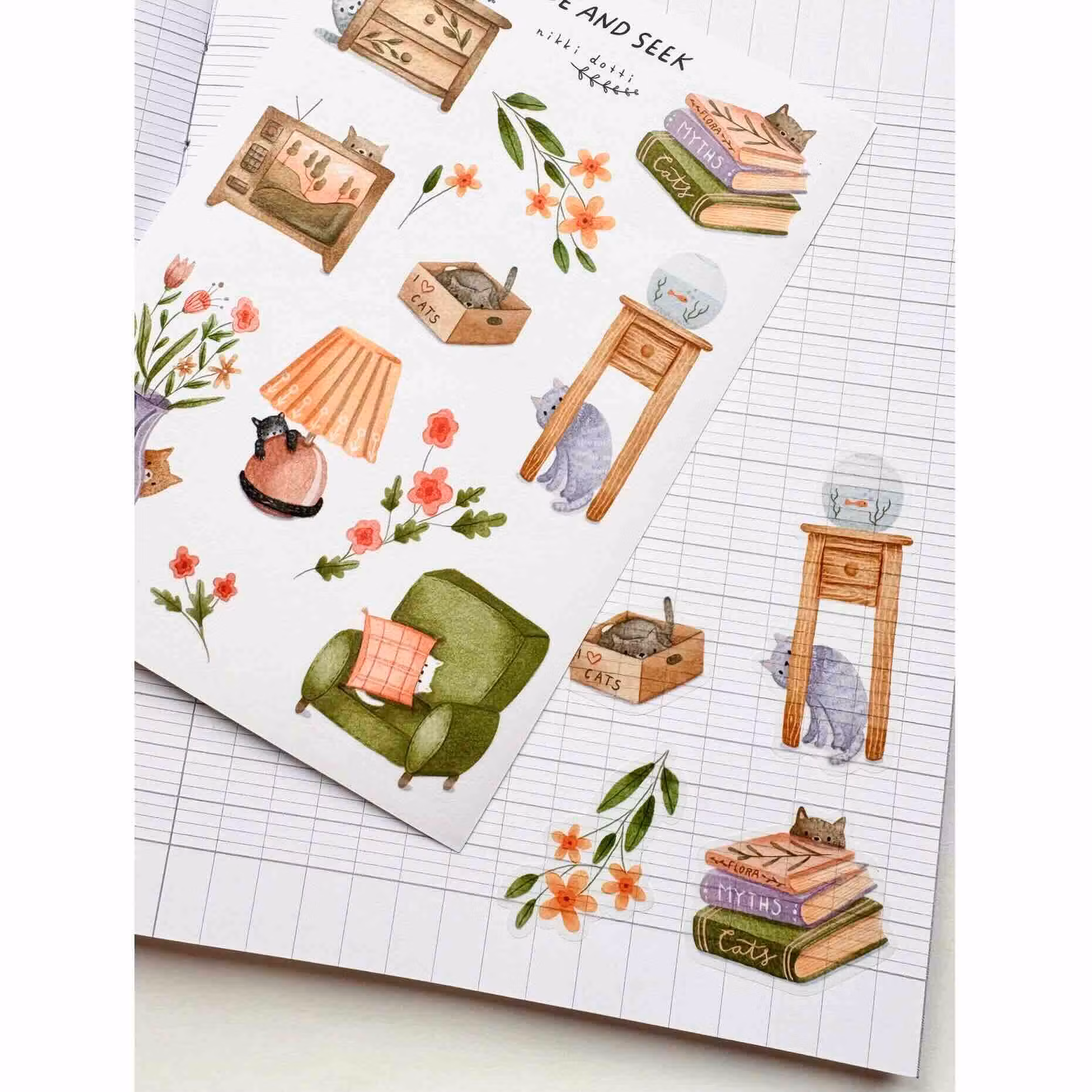 Washi Stickers Nikki Dotti - Hide and Seek