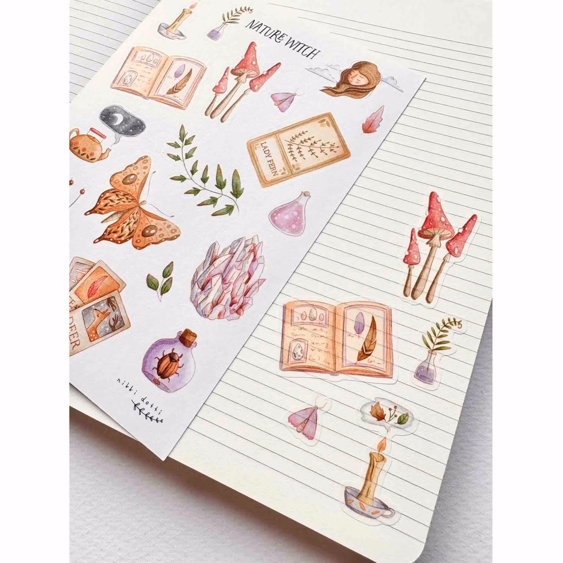 Washi Stickers Nikki Dotti - Nature Witch