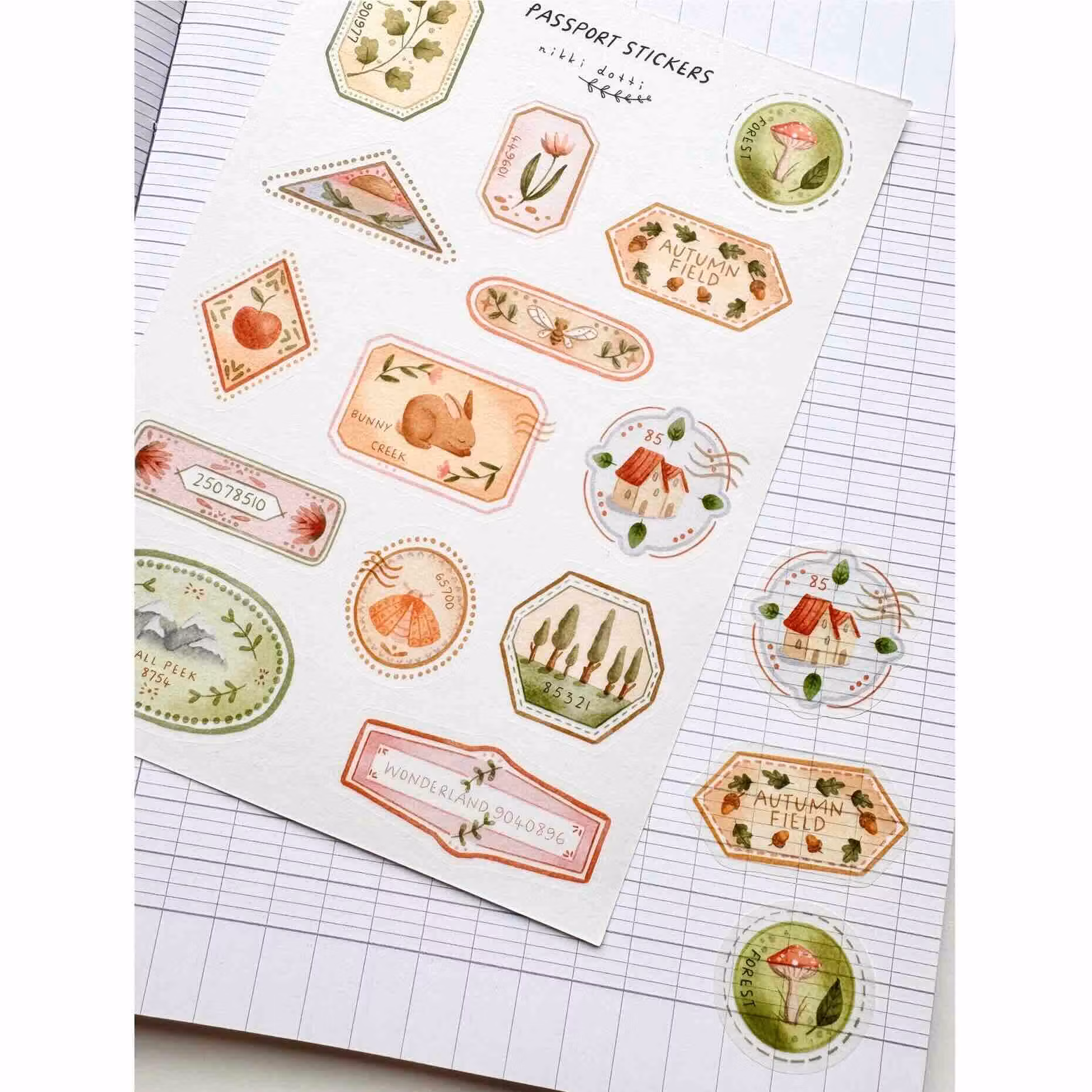 Washi Stickers Nikki Dotti - Passport Stickers
