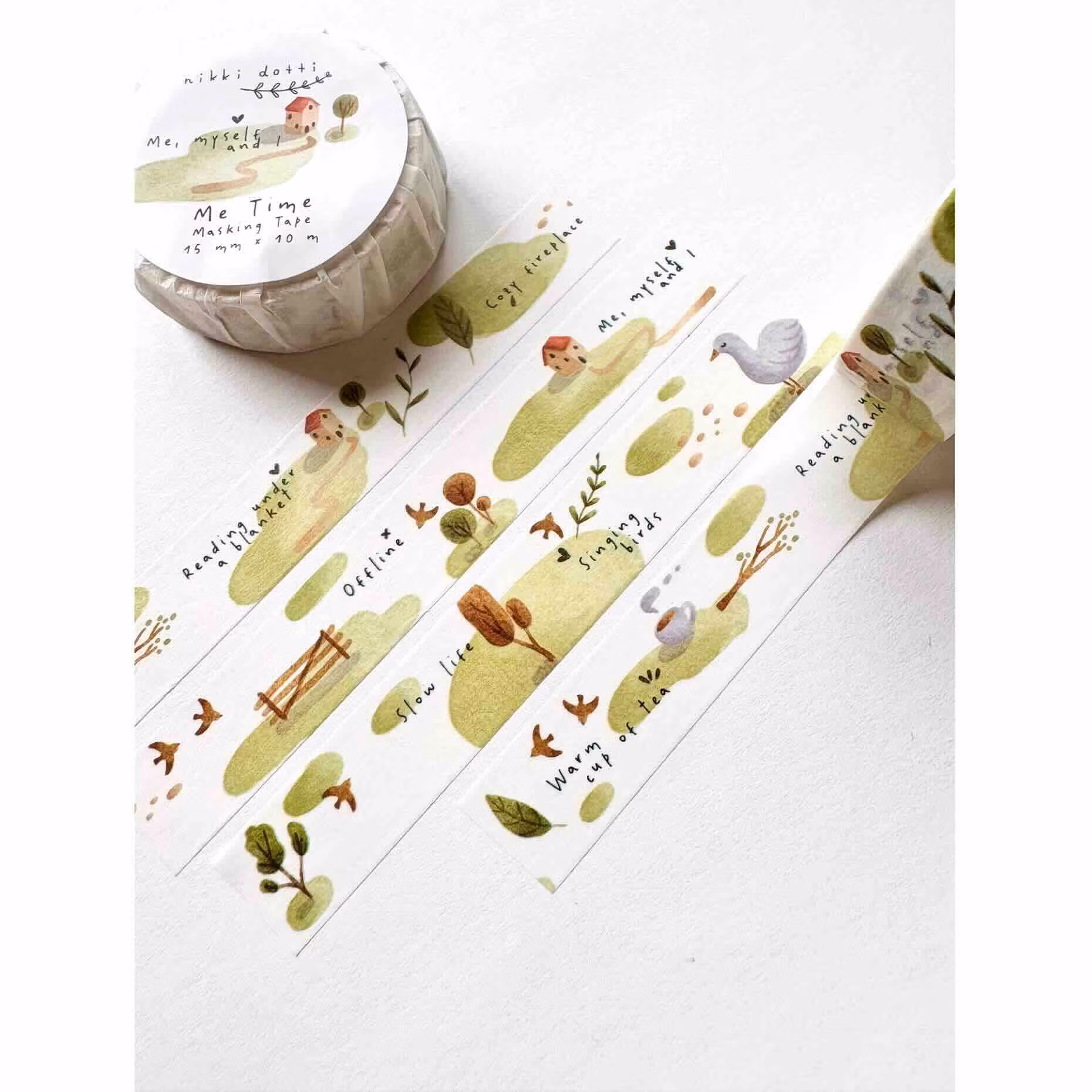 Washi tape Nikki Dotti - Me Time 15 mm