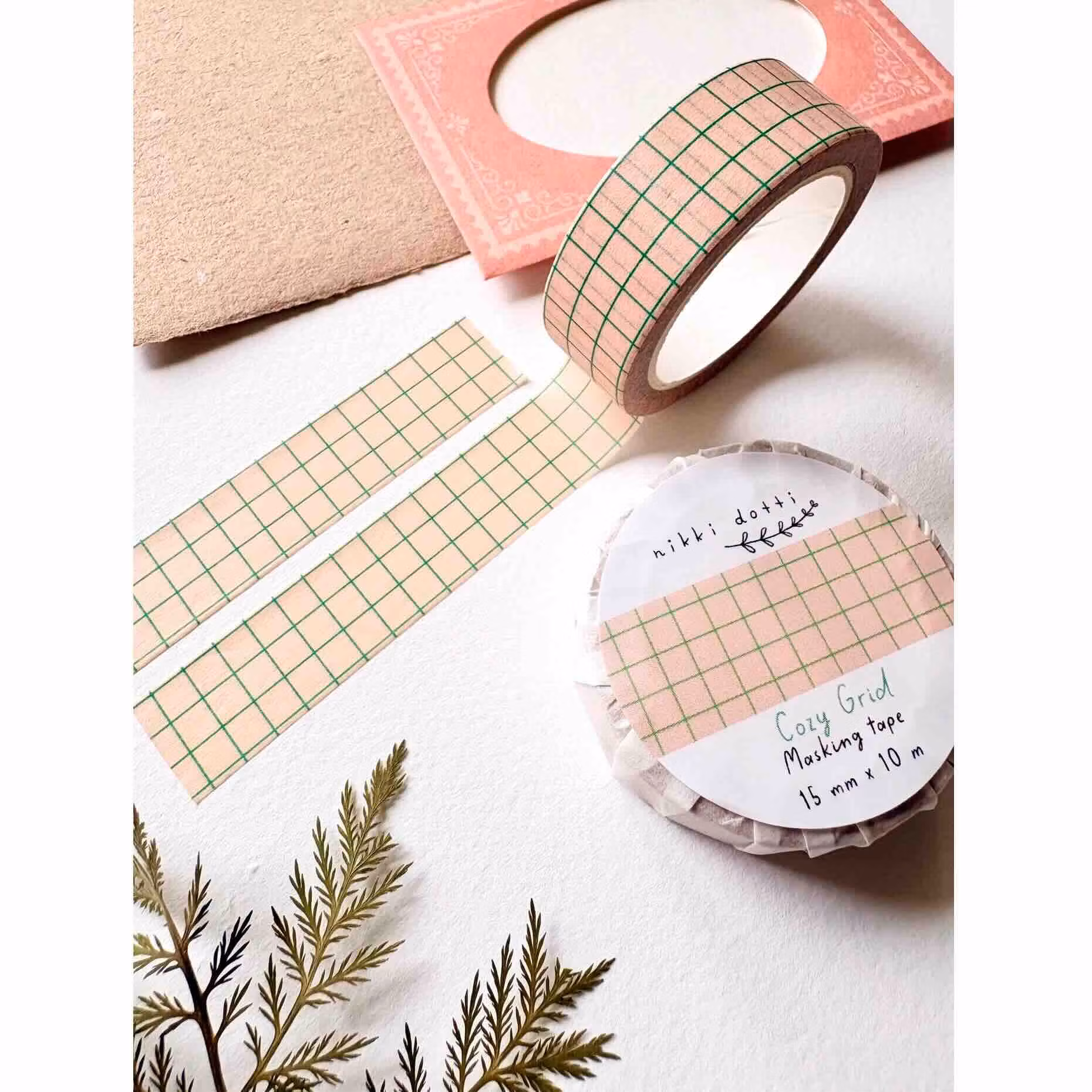 Washi tape Nikki Dotti - Cozy Grid 15 mm