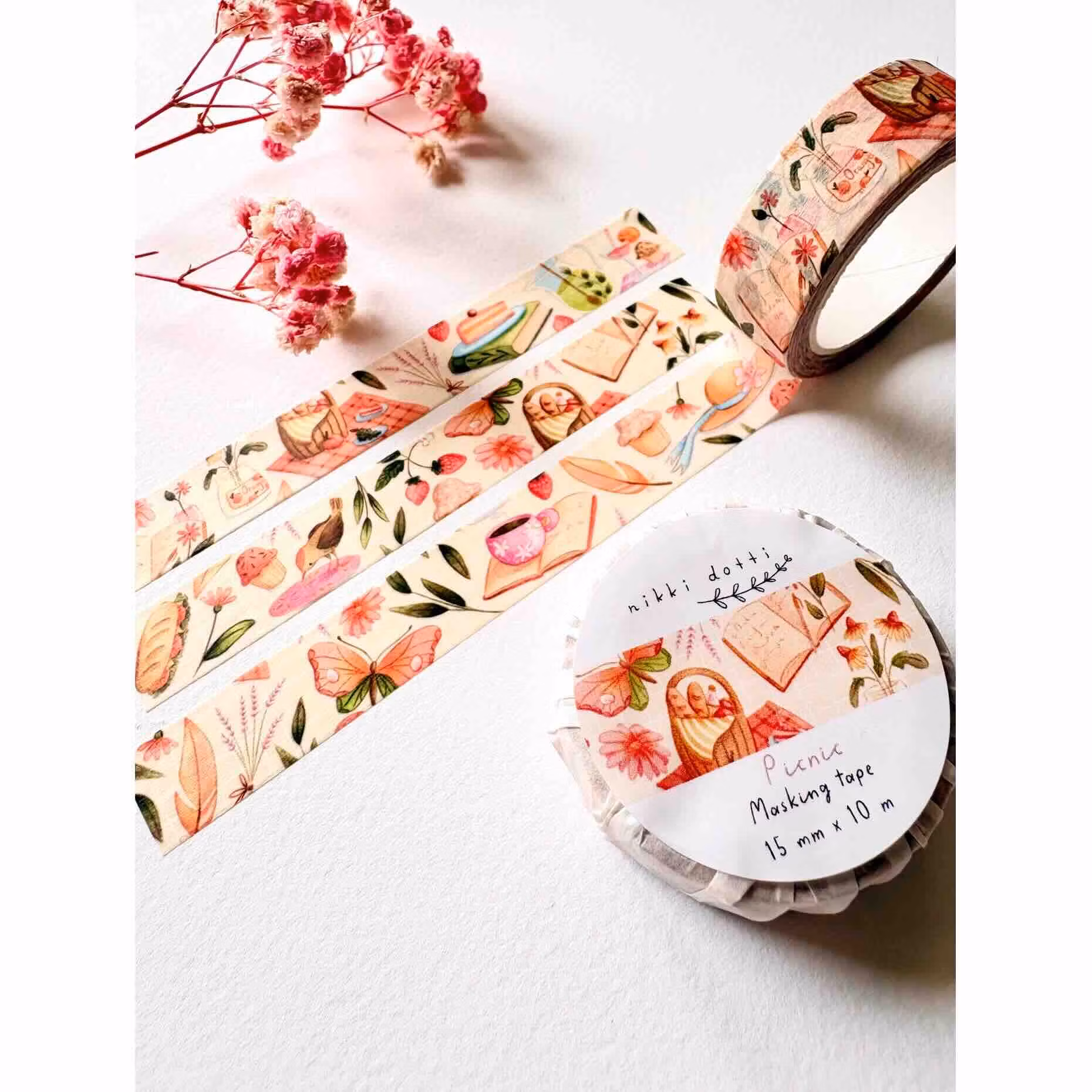 Washi tape Nikki Dotti - Picnic 15 mm